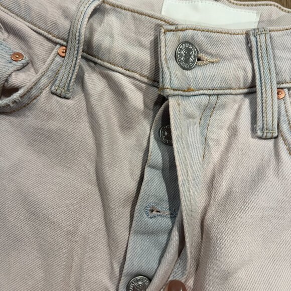 Mother Jeans The Tomcat Ankle Dunked In Trouble Light Pink Size 26 - Picture 6 of 12